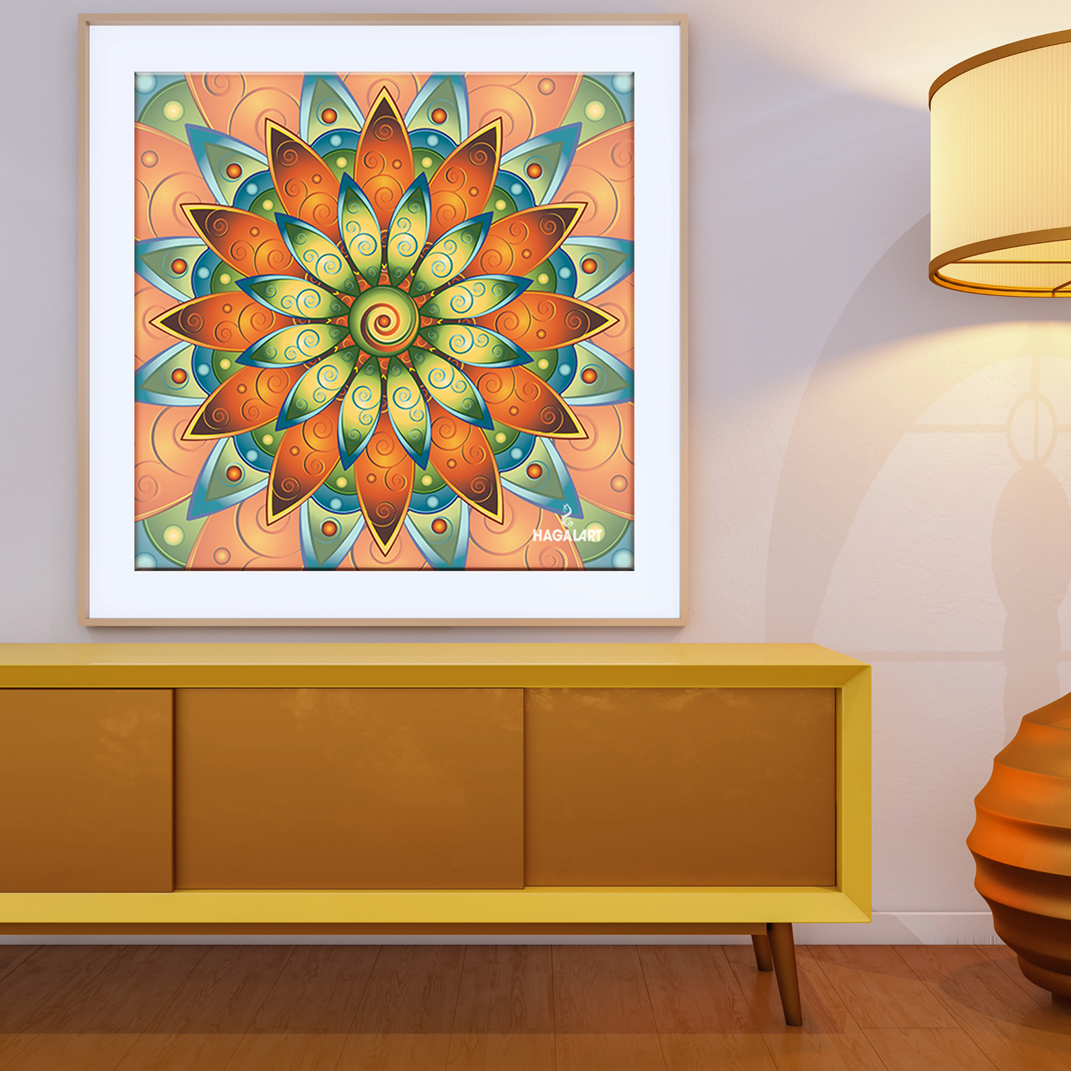 Glow of the Heart mandala nell’ambiente