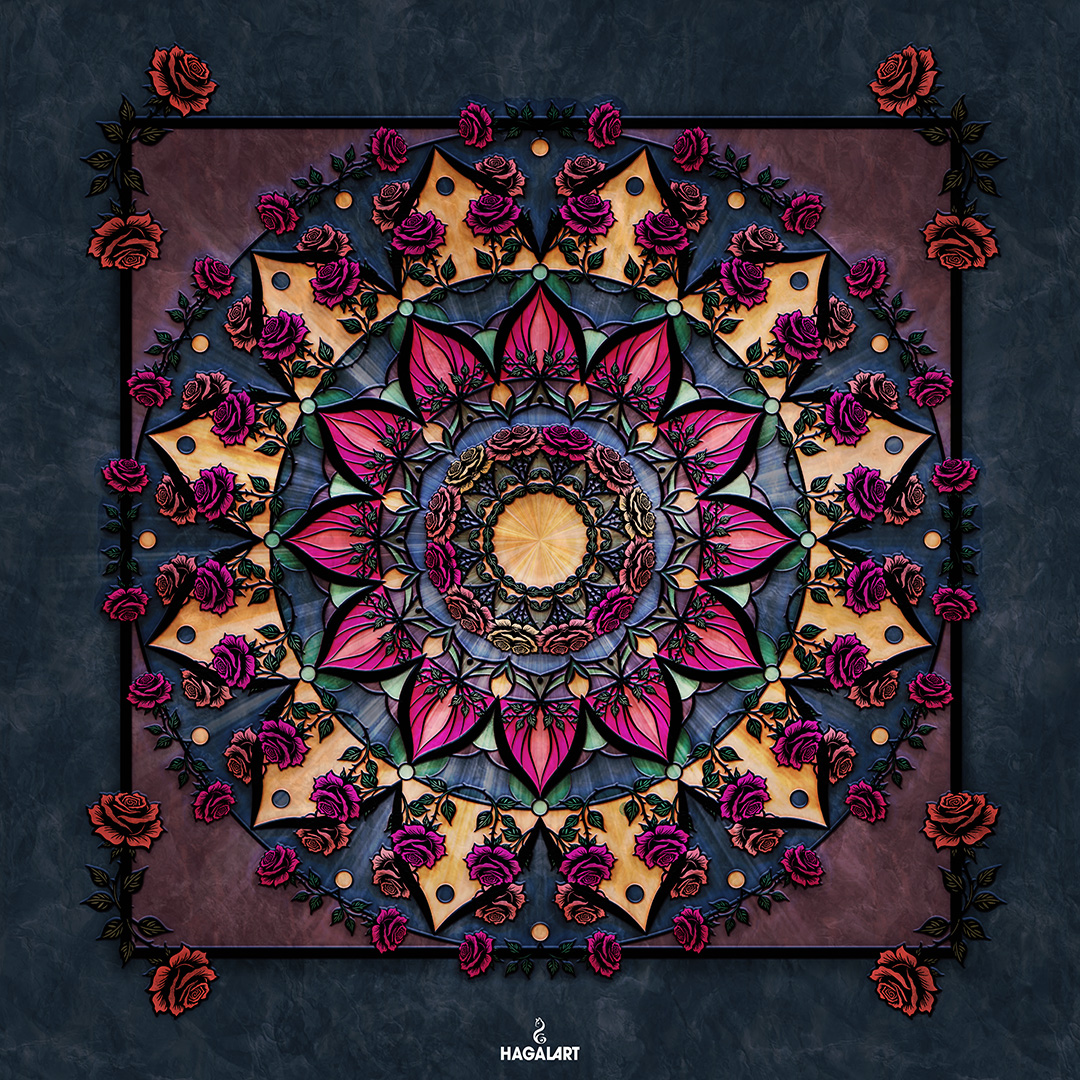 Night Rose mandala