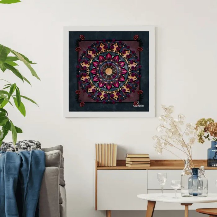 Night Rose mandala nell’ambiente